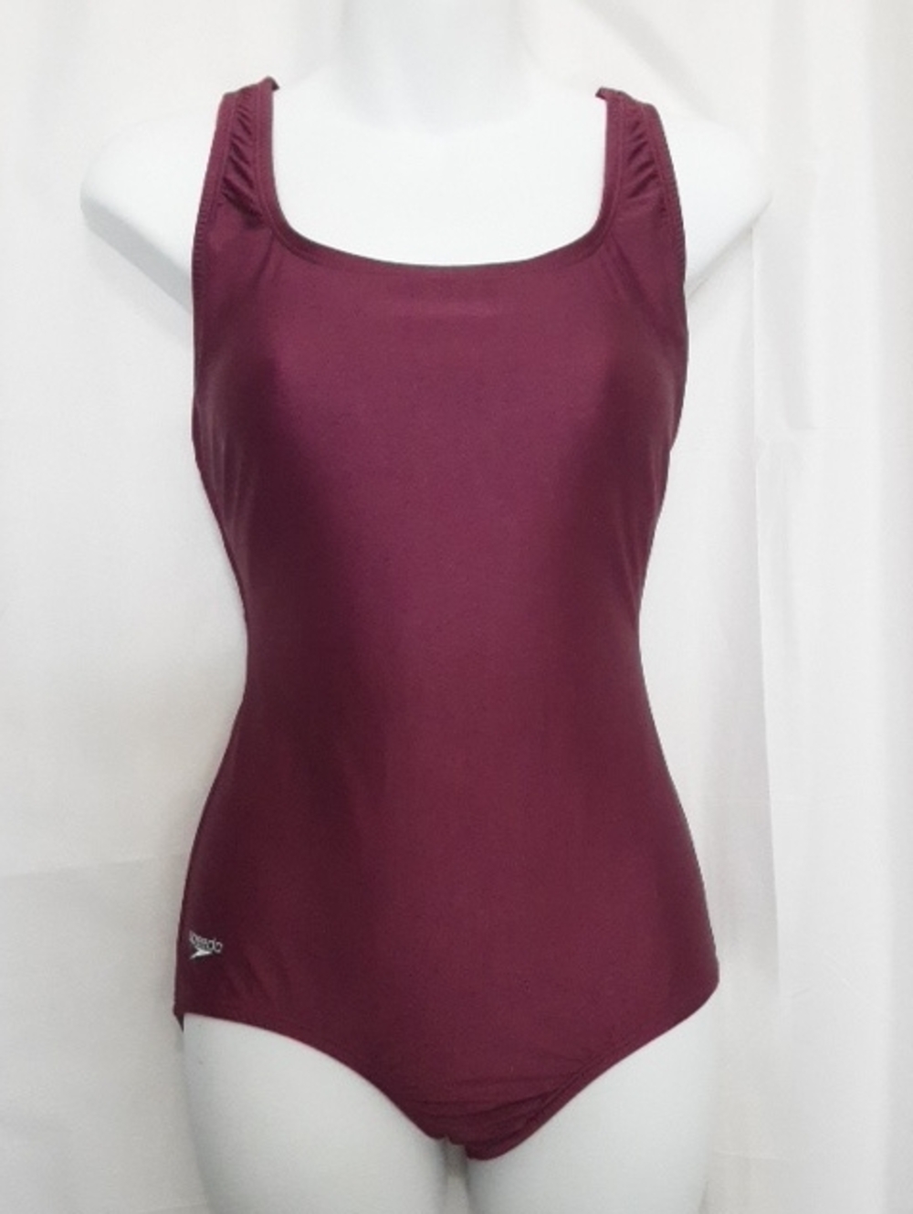 Speedo Women's Square Neck One-Piece Swimsuit - Burgundy